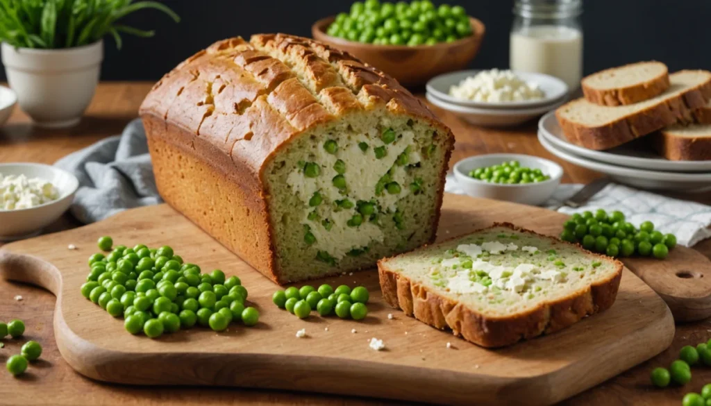 cake petits pois feta