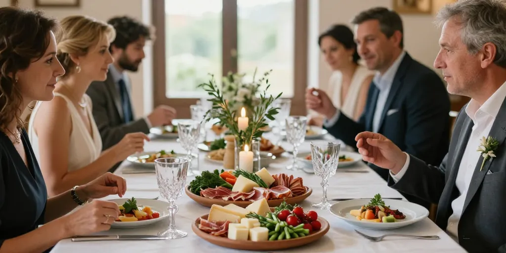 menu repas mariage italien