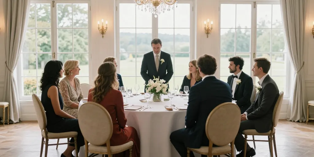 table ronde mariage 10 personnes